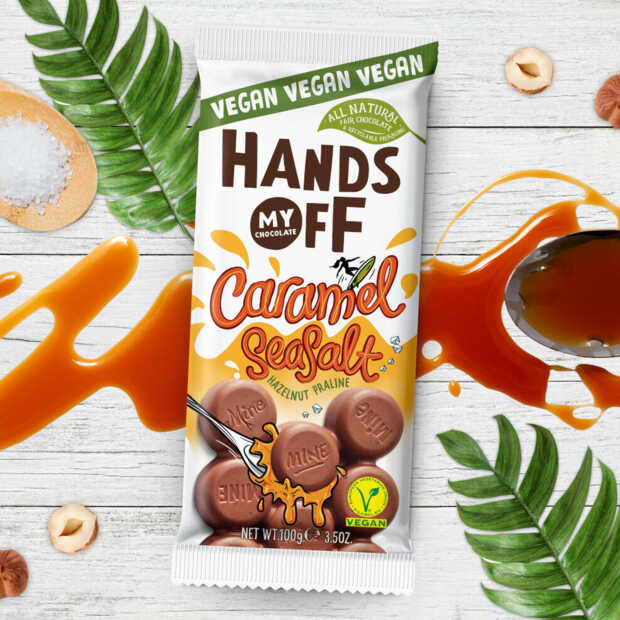 Hands Off My Chocolate introduceert plantaardige Caramel Seasalt reep