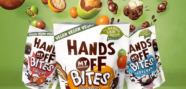 Hands Off My Chocolate brengt nieuwe producten op de markt: vegan Bites