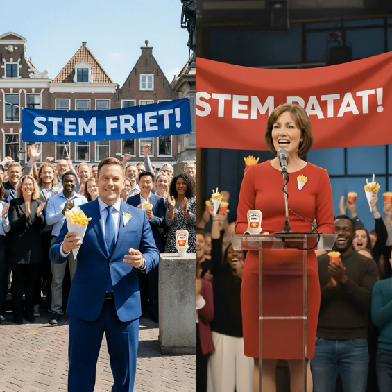AI-lijsttrekkers Frans Friet en Paula Patat