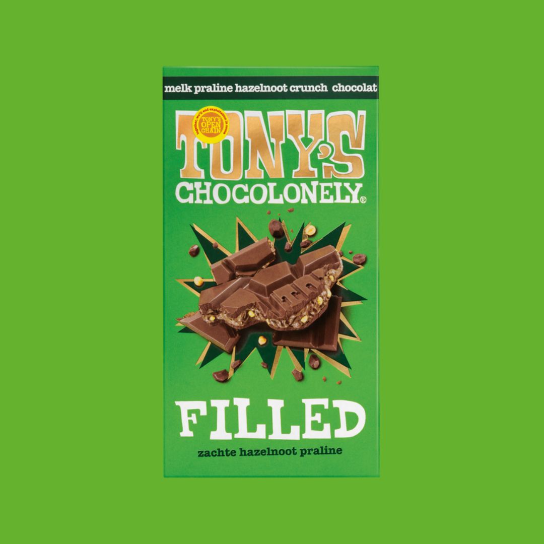 Tony Chocolonely Filled zacht hazelnoot praline